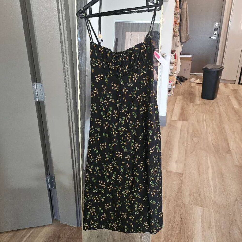 Fabrique Nora Floral Slip Camin Dress in Mulberry Silk Crepe - Picture 7 of 10